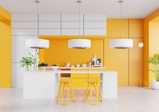 istock Lush lava wall on Kitchen room. 1194773731