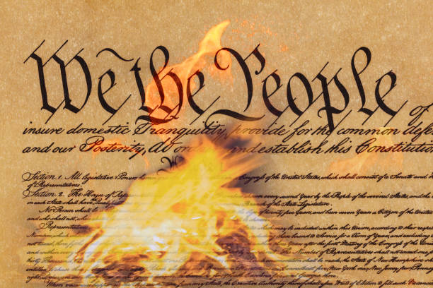 istock U.S. Constitution going up in flames concept 1194779197