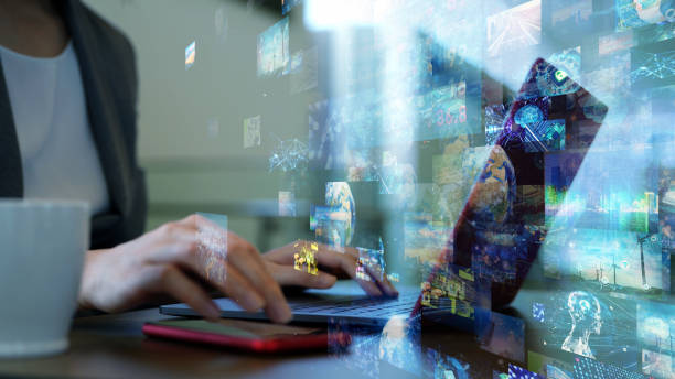 istock Social networking service concept. Streaming video. Video library. 1194783068