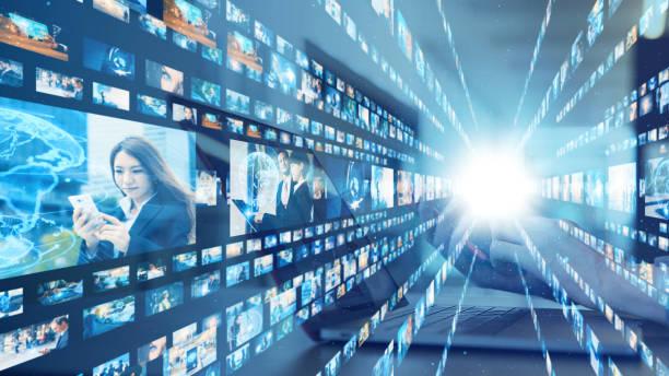 istock Social networking service concept. Streaming video. Video library. 1194783081