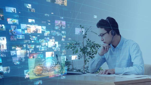 istock Social networking service concept. Streaming video. Video library. 1194783088