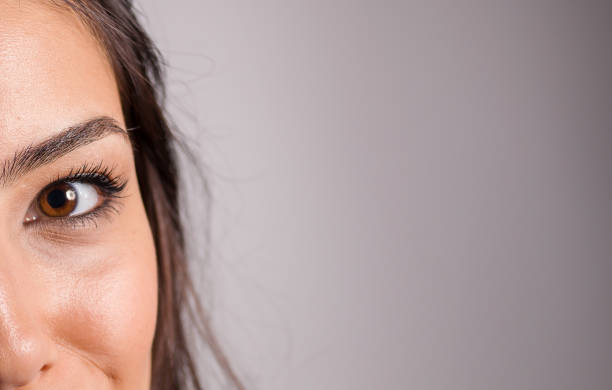 istock female eye and brow with natural makeup 1194784692