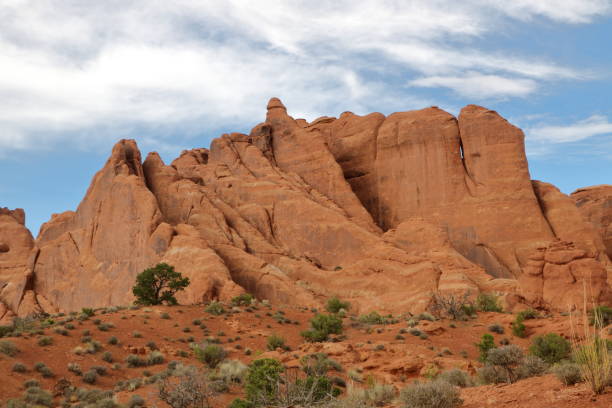 istock Sandstone formations shaped like a cutting board, Arches National Park 1194787730
