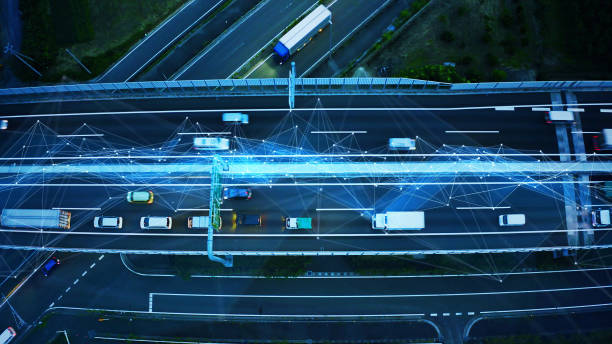 istock Transportation and communication network concept. ITS. Intelligent Transport Systems. 1194791436