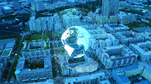 istock Smart city and global communication network concept. SDGs. Sustainable Development Goals, 1194791488