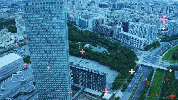 istock Smart city and communication network concept. 5G. LPWA (Low Power Wide Area). Wireless communication. 1194791609