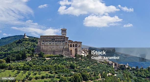 View Of Assisi Old City Stock Photo - Download Image Now - Agricultural Field, Assisi, Blue