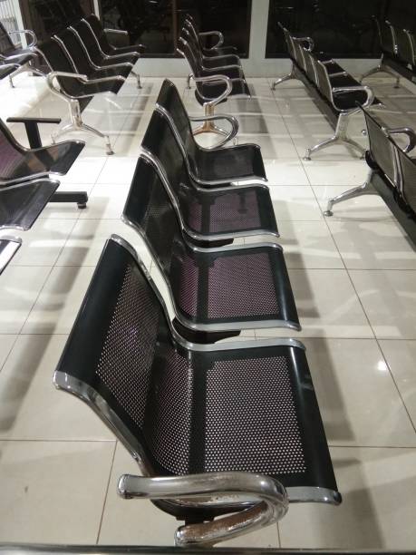 istock Waiting chair with backrest, with iron material 1194796876