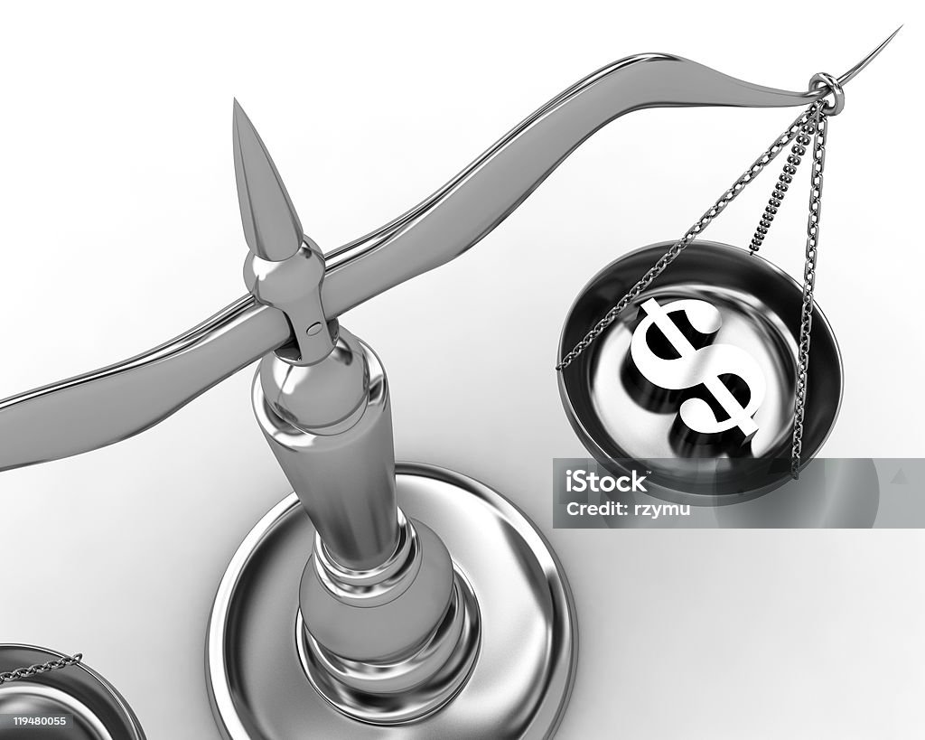 Escala y símbolo del dólar - Foto de stock de Báscula libre de derechos