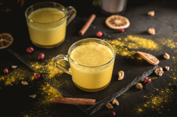istock Golden turmeric latte with spices 1194801997