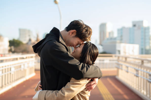 Couple dating in Harajuku, Tokyo
