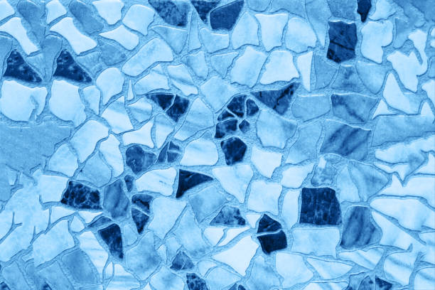 istock Classic blue 2020. Gradient color palette. Natural stone marble background. 1194803069