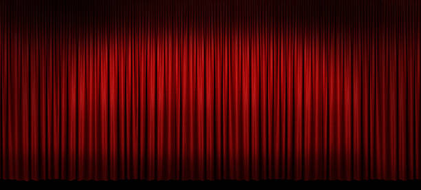 большой красный занавес - curtain velvet red stage стоковые фото и изображения