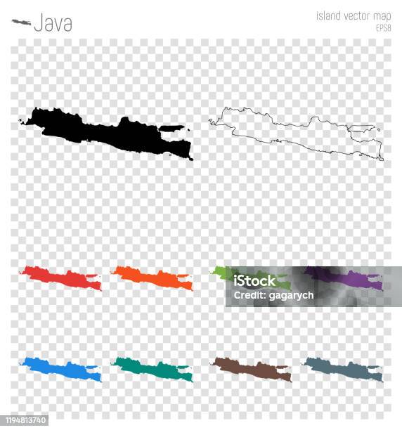 Java High Detailed Map Stock Illustration - Download Image Now - Animal ...
