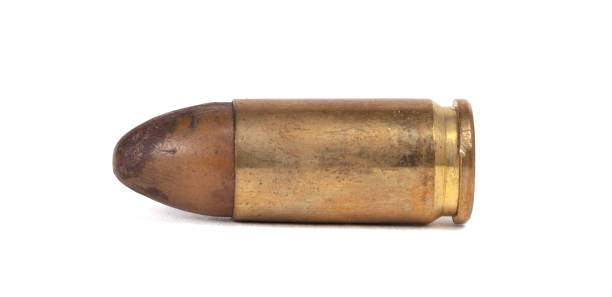 istock Very old bullet isolated on a white background 1194814251