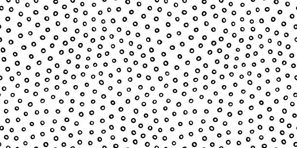 Vector illustration of Vector doodle abstract circle repeat pattern