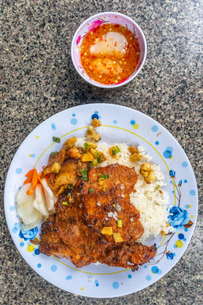 istock Vietnamese homemade pork chop rice- Com Tam 1194818787