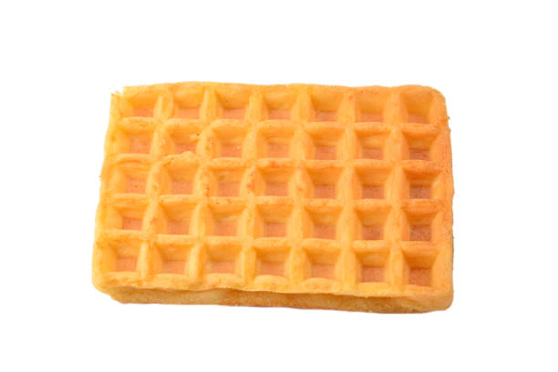 istock Belgian waffle isolated on white background. 1194819879