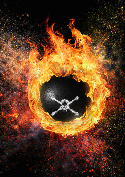 istock Close-up of the moment when a 3D rendering bomb explodes 1194822138