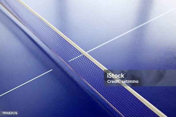 Ping Pong Tisch Stockfoto und mehr Bilder von Blau - Blau, Einzellinie, Farbbild