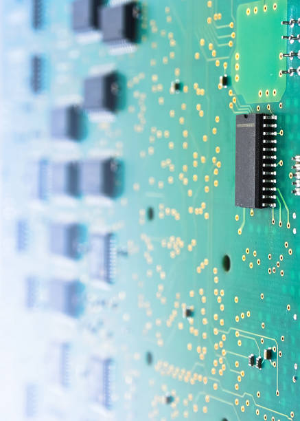 istock Green microcircuit, computer and electronic modern background. Electronic equipment repair. 1194826952