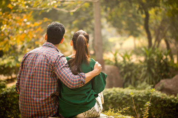 istock Couple admiring view at park 1194827639