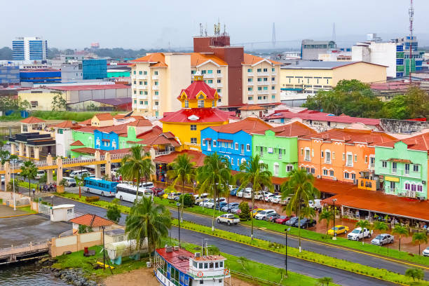 Colon is a sea port on the Caribbean Sea coast of Panama. Colon is a sea port on the Caribbean Sea coast of Panama. The city lies near the Caribbean Sea entrance to the Panama Canal. colon stock pictures, royalty-free photos & images