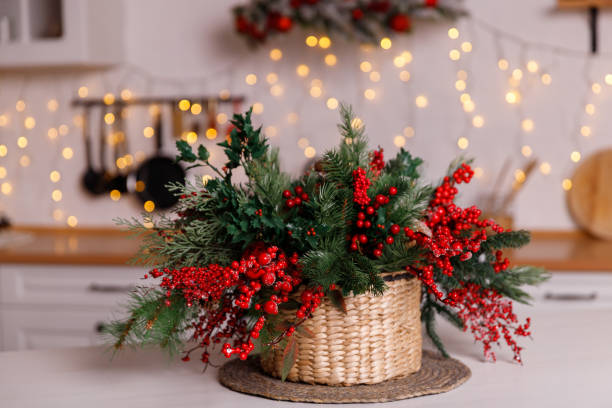 istock Christmas room decorated with beautiful decor. Place for text 1194831772