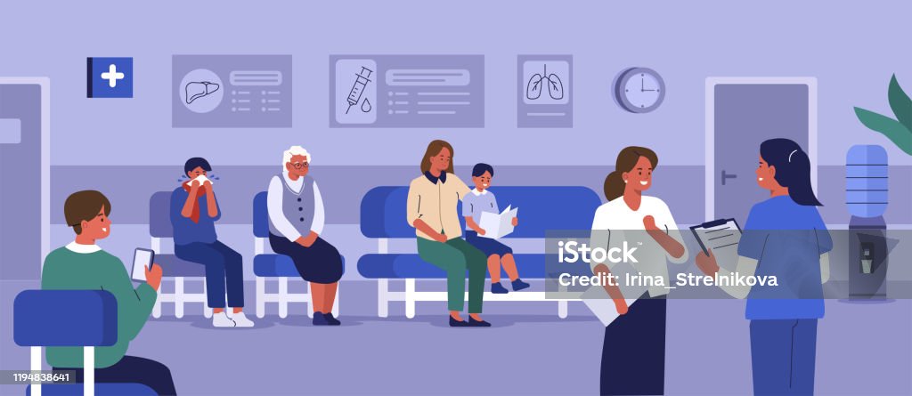Patients Waiting Stock Illustration - Download Image Now - Hospital, Waiting  Room, Healthcare And Medicine - iStock