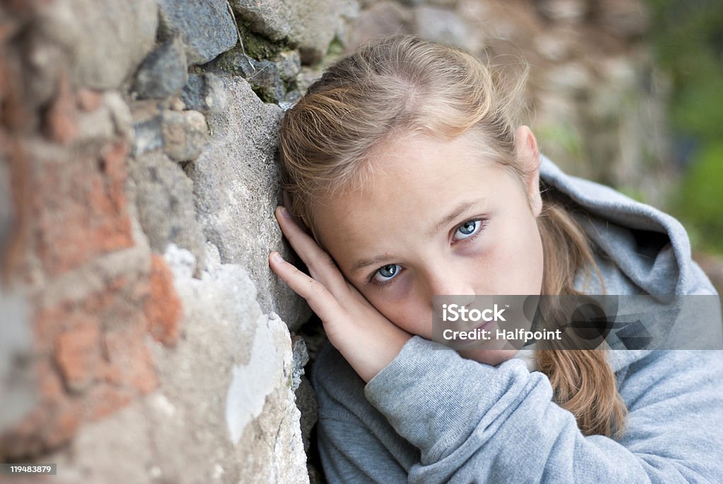 Sad child  Poverty Stock Photo