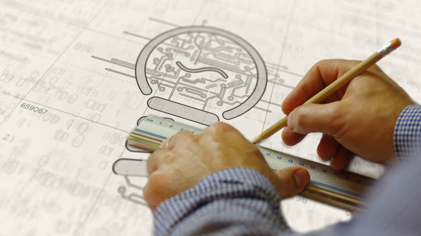 istock New idea concept with bulb symbol futuristic sketch 1194840244