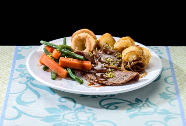 Local food from United Kingdom\nlocal recipe Roast beef with brown gravy