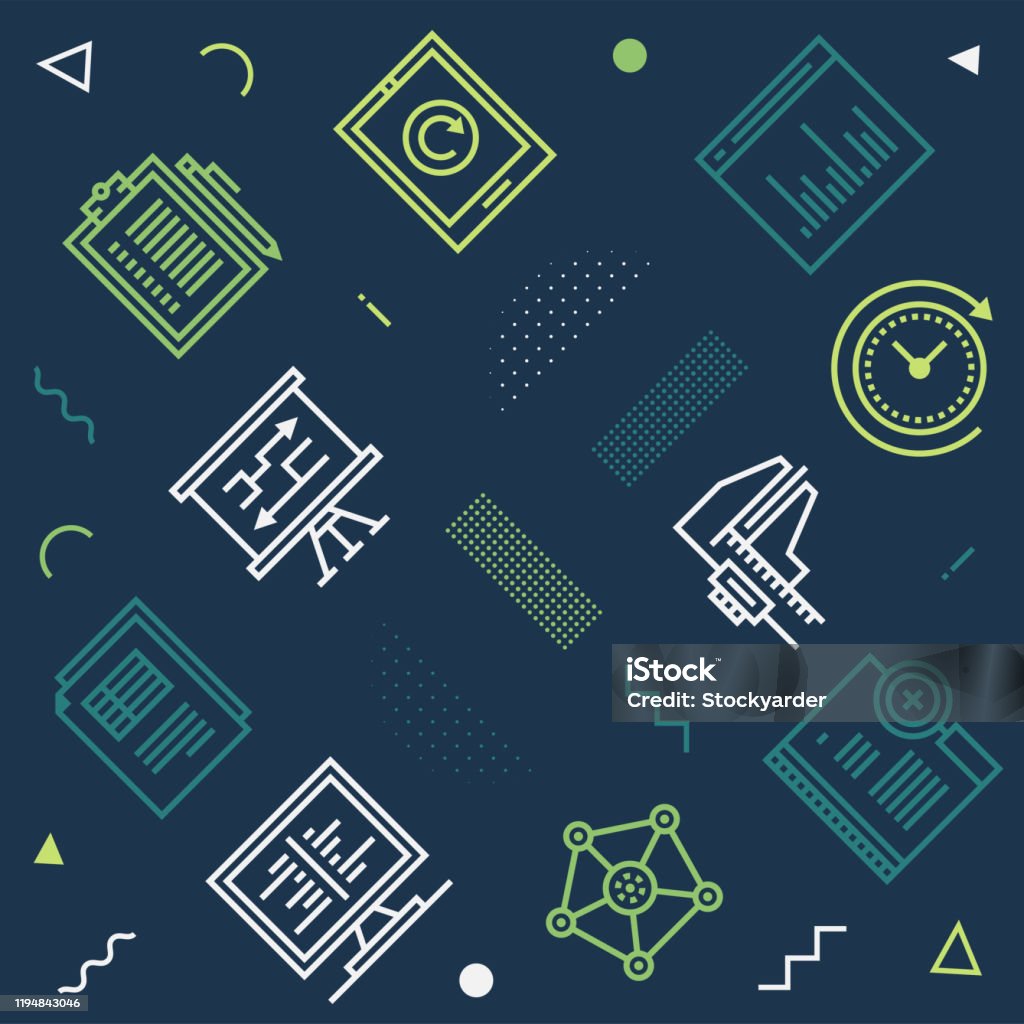 Digital Services Seamless Background Pattern Stock Illustration ...
