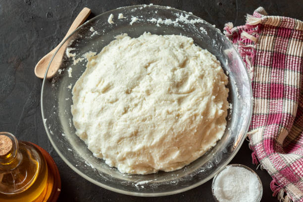istock Preparation and ingredients of corn arepas 1194851568