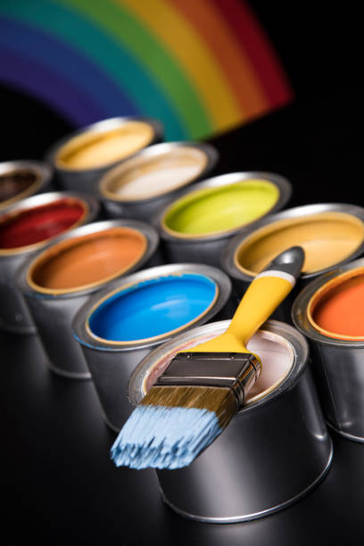 istock Paint can with a paintbrush 1194851581