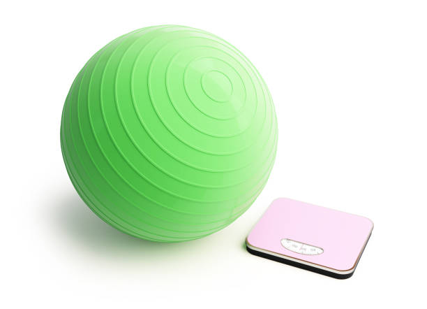 Pilates Red Ball render (isolated on white and clipping path)
