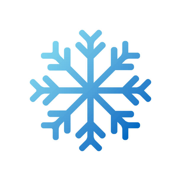 snowflake blue gradient icon simple flat vector illustration silhouette eps10 isolated on white background snowflake blue gradient icon simple flat vector illustration silhouette eps10 isolated on white background snowflake shape clipart stock illustrations