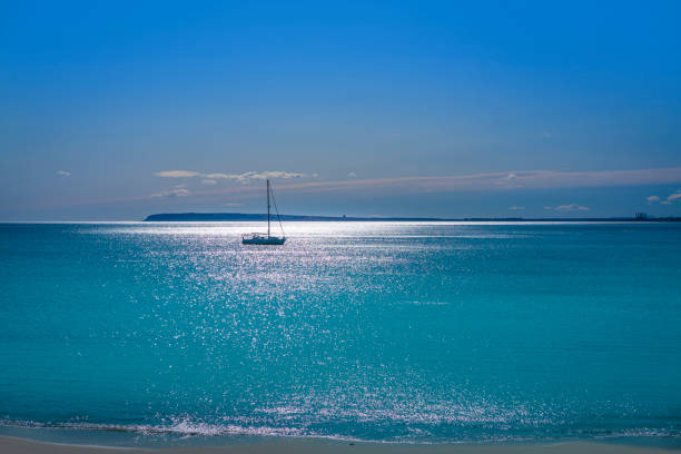 Playa Albufereta Beach in Alicante at Mediterranean Spain