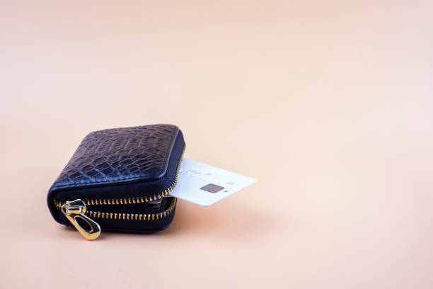 istock There is a bank card in the black wallet 1194853079