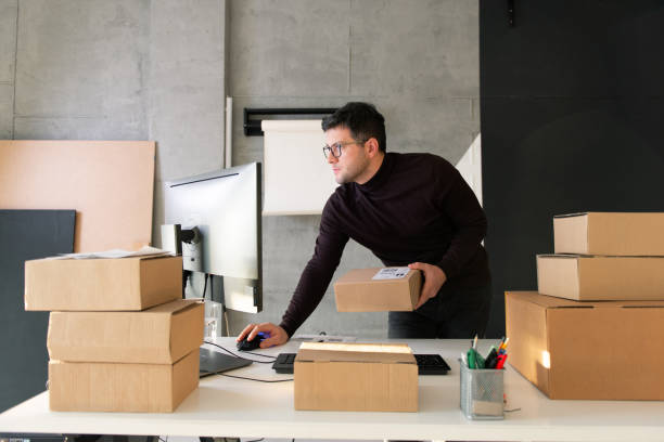 istock Young Man Working in Delivery service 1194856822