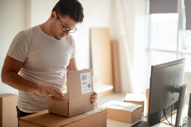 istock Young Man Working in Delivery service 1194857047