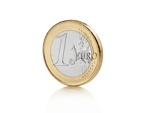 Moneda euro aislada photo