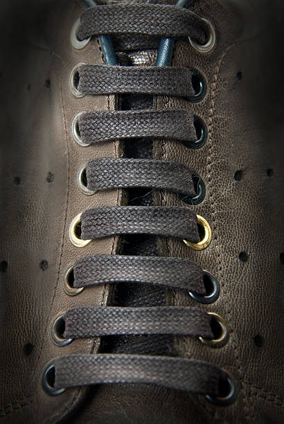 istock close-up laces on the brown boots 119486238