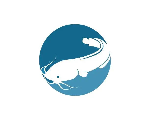 Vector illustration of catfish vector icon illustration design