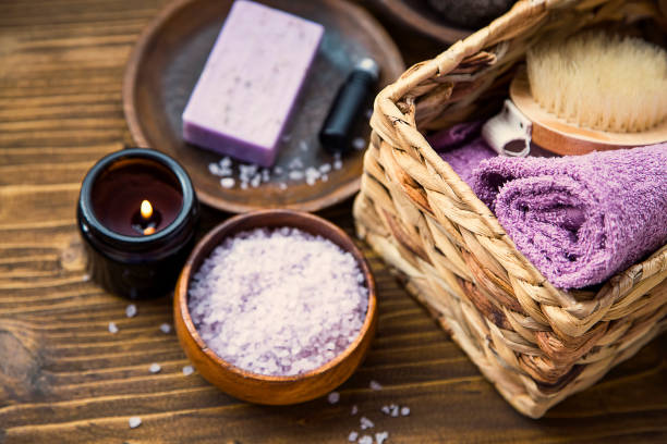 istock Spa setting with natural skincare products 1194866936