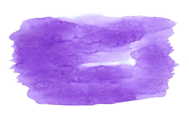 istock Square purple watercolor spot as background for design and text. 1194867233