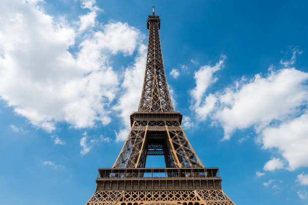 istock The Eiffel Tower against blue and cloudy sky, a wrought-iron lattice tower on the Champ de Mars in Paris, France, named after the engineer Gustave Eiffel, constructed from 1887 to 1889. 1194871011