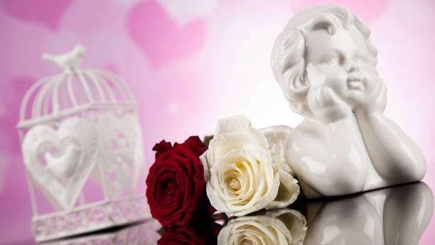 istock Love, Angels, Valentine's day concept, heart background 1194873720