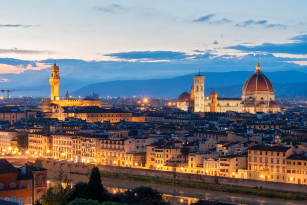 istock Night view of Florence city 1194877641