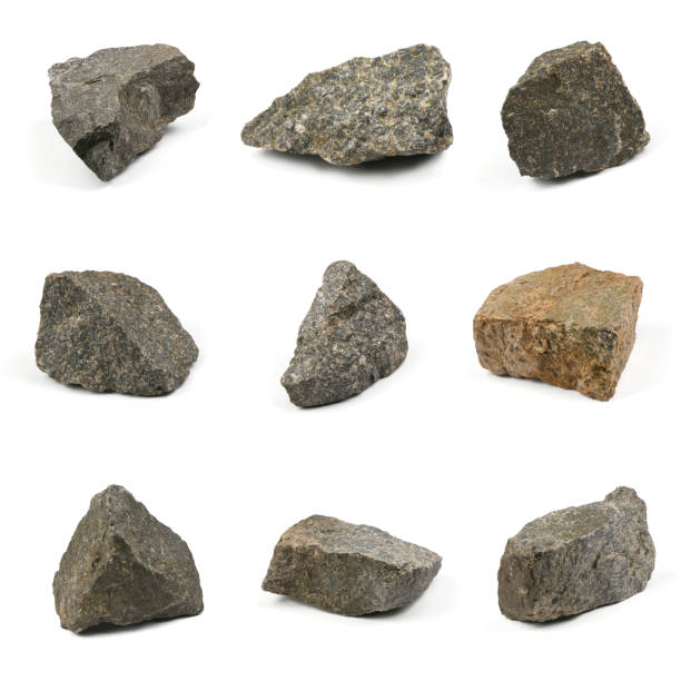 istock Nine Grungy  granite stone, marble rock 1194879682